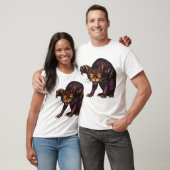 Zombie Kat Grappige Enge Schattige Ondode Kat T-shirt (Unisex)