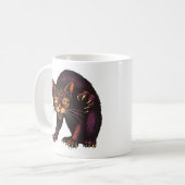 Zombie Kat Grappige Enge Schattige Ondode Kitty Koffiemok (Voorkant links)