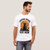 Zombie Kat Halloween Vintage Gravure Shirt Kunst_1 (Voorkant volledig)