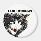 Zombie kat Ik kan brainz magneet hebben (Voorkant)