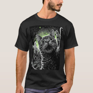 Zombie Kat Selfie Grappige Verschrikkelijke Hallow T-shirt