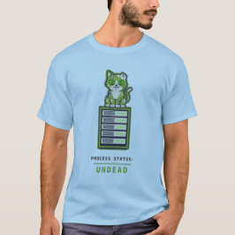 Zombie Kat Serverrek Sysadmin Halloween Humor T-shirt