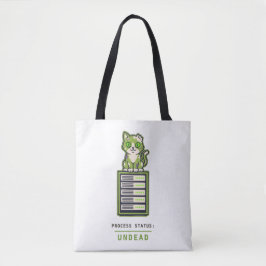 Zombie Kat Serverrek Sysadmin Halloween Humor Tote Bag