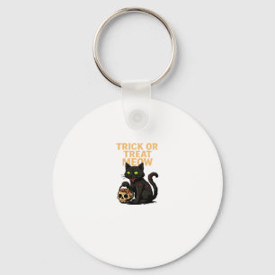 Zombie Kat � Trick or Treat Meow Halloween-ontwerp Sleutelhanger