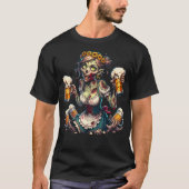 Zombie Kellnerin Dirndl T-shirt (Voorkant)