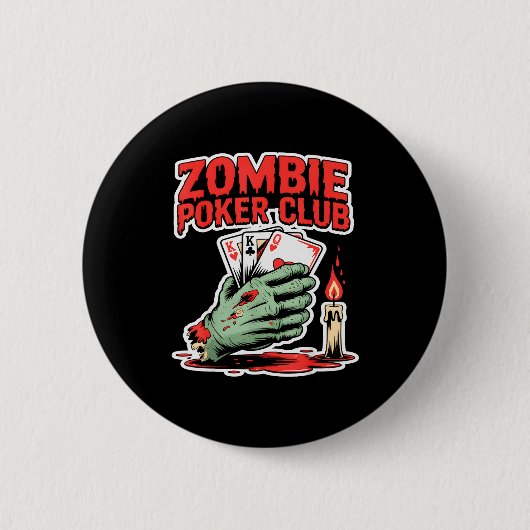 Zombie Ker Club Halloween Ronde Button 5,7 Cm (Voorkant)