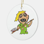 Zombie Keramisch Ornament (Links)