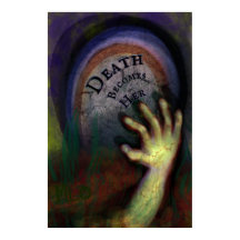 Zombie Kerkhof Hand Die Omhoog Reikt Geheime Kunst