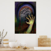 Zombie Kerkhof Hand Reikend Omhoog Geheime Kunst Poster (Keuken)
