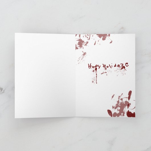 zombie kerst feestdagen kaart (Binnen)