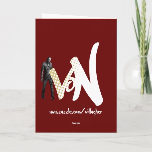 zombie kerst feestdagen kaart (Achterkant)