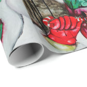 Zombie kerstinpakpapier cadeaupapier (Rol Hoek)