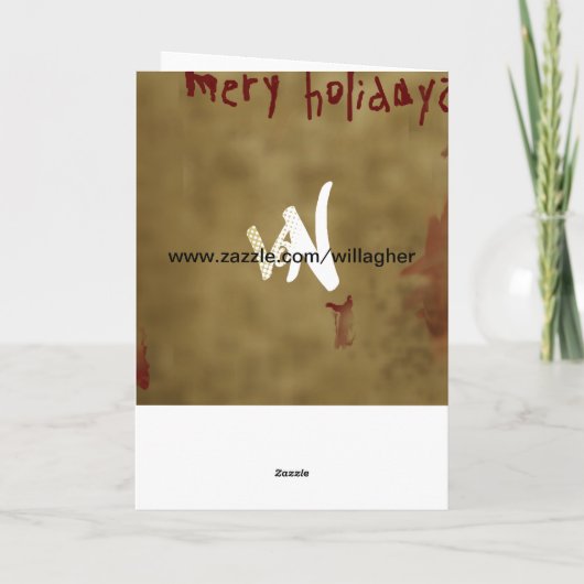 zombie kerstman feestdagen kaart (Achterkant)