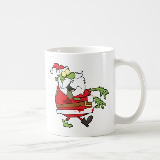 Zombie Kerstman Koffiemok (Rechts)