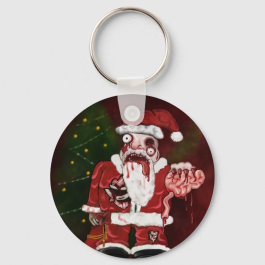 Zombie Kerstman Sleutelhanger (Voorkant)