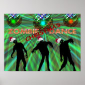 Zombie Kerstmis Disco Dance Poster (Voorkant)