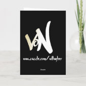 zombie Kerstmis Feestdagen Kaart (Achterkant)