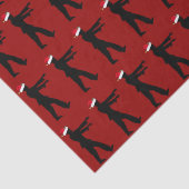 Zombie Kerstmis Funny Red Holiday Tissuepapier (Detail)