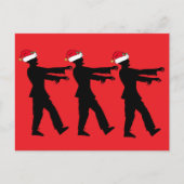 Zombie Kerstmis Grappige Zombies in Santa Hats Red Briefkaart (Voorkant)