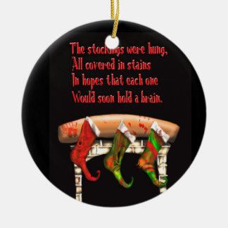 zombie kerstmis keramisch ornament