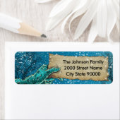 Zombie Kerstmis vakantie retour adres Etiket (Insitu)