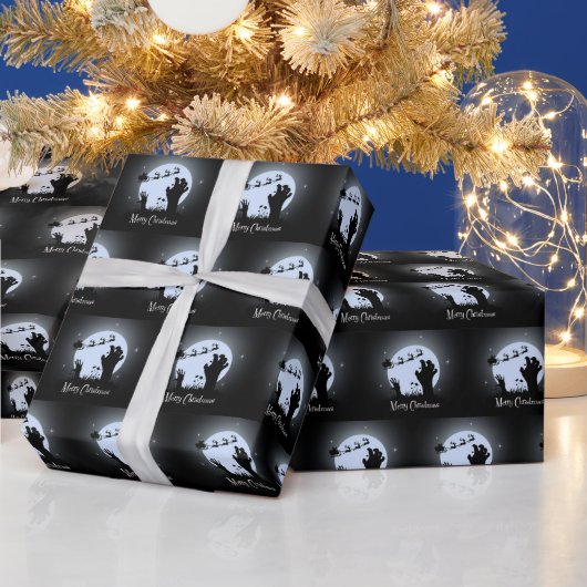 Zombie Kerstnacht Cadeaupapier (Feestdagen)