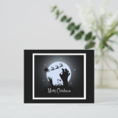 Zombie kerstnacht feestdagenkaart (Staand voorkant)