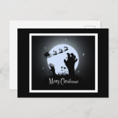 Zombie kerstnacht feestdagenkaart (Voorkant / Achterkant)