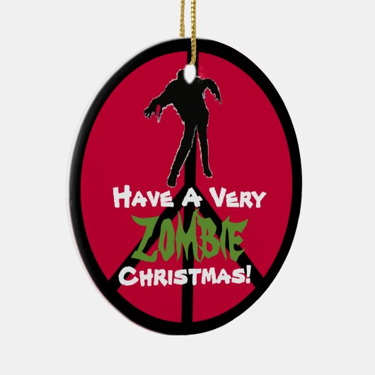 ZOMBIE kerstversiering Keramisch Ornament (Rechts)