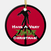 ZOMBIE kerstversiering Keramisch Ornament (Voorkant)