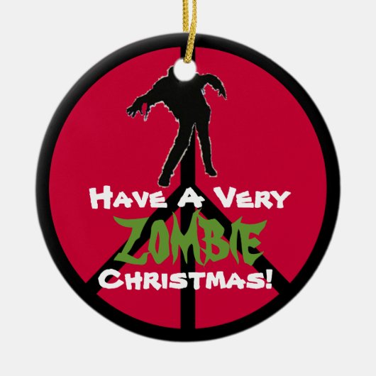 ZOMBIE kerstversiering Keramisch Ornament (Voorkant)