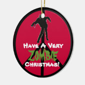 ZOMBIE kerstversiering Keramisch Ornament (Links)