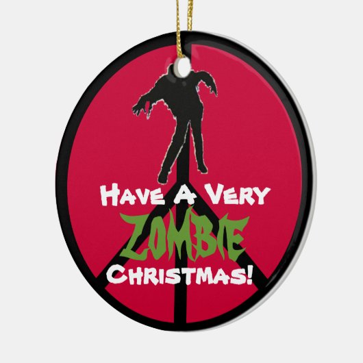 ZOMBIE kerstversiering Keramisch Ornament (Links)