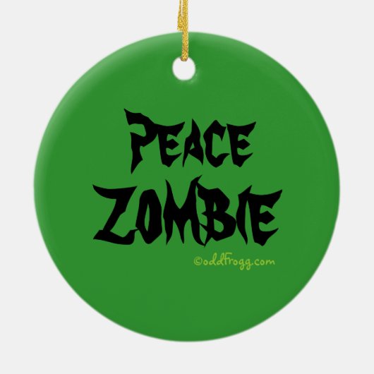ZOMBIE kerstversiering Keramisch Ornament (Achterkant)