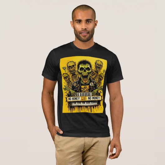 Zombie Keytar T-shirt (Voorkant volledig)