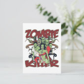 Zombie Killer Briefkaart (Staand voorkant)