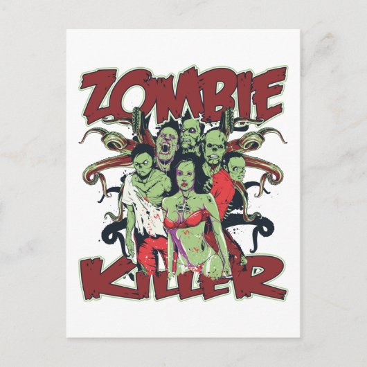 Zombie Killer Briefkaart (Voorkant)