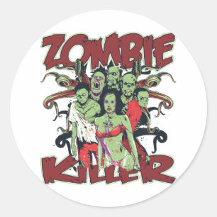 Zombie Killer Ronde Sticker