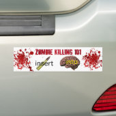 Zombie Killing 101 (kogel in de hersenen inbrengen Bumpersticker (Op auto)