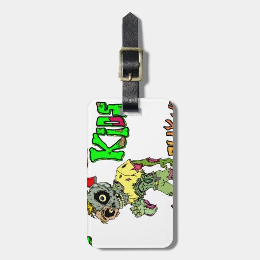 Zombie Kinder Bagagelabel (Voorkant verticaal)