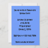 Zombie Kinder Halloween Birthday Party Kaart (Achterkant)