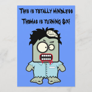 Zombie Kinder Halloween Birthday Party Kaart