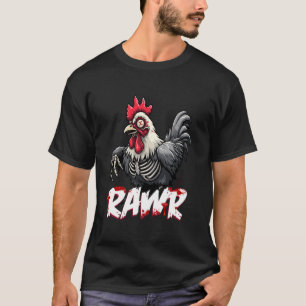 Zombie kip, griezelige dystopische ondode haan t-shirt