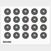 Zombie Kip Ronde Sticker (Vel)
