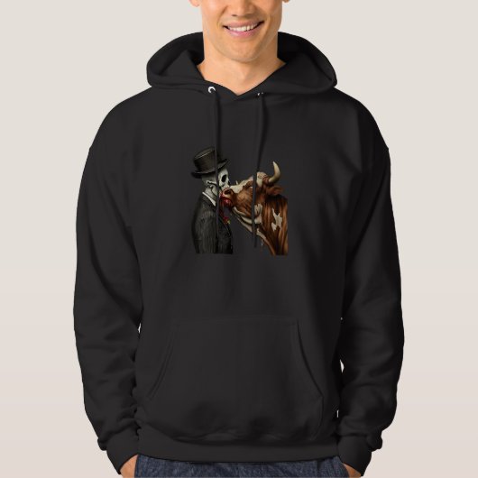 Zombie Kisses Cow Hoodie (Voorkant)