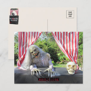 Zombie Kissing Booth Briefkaart