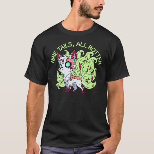 Zombie Kitsune, helemaal verrot T-shirt (Voorkant)