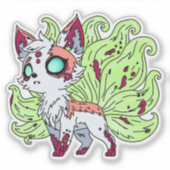 Zombie Kitsune Sticker (Voorkant)