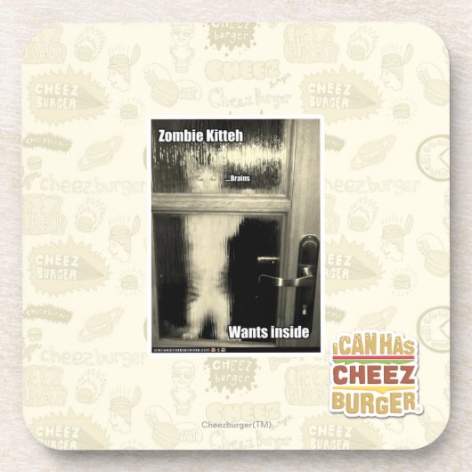 Zombie Kitteh Drankjes Onderzetter (Voorkant)