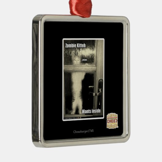 Zombie Kitteh Metalen Ornament (Rechts)